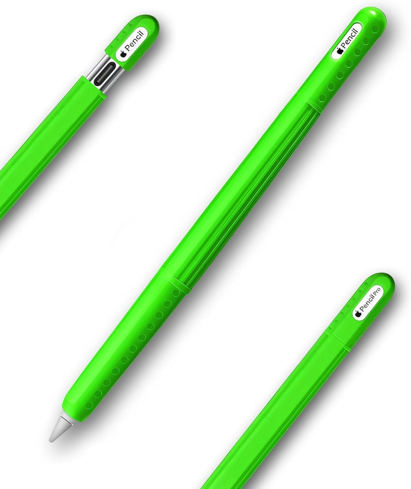 HoldFist غطاء سيليكون متوافق مع قلم أبل (الجيل الثاني/برو/USB-C) – غلاف واقي، قبضة مريحة، تصميم مضاد للانزلاق، خفيف الوزن ومقاوم للخدوش (أخضر) - Image 1